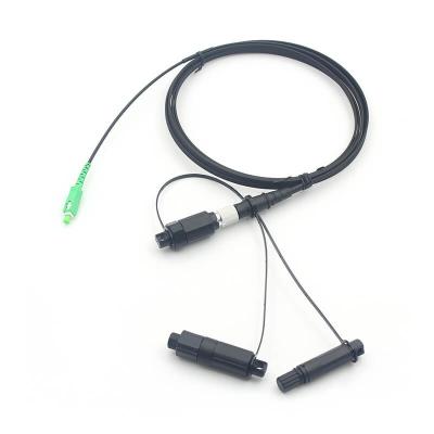China 3-in-1 Fast Connector Pre-connectorized FTTH Drop Cable G657A2 SM for sale