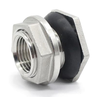China SS304 BSP Female Thread Bulkhead Water Tank Connector for sale