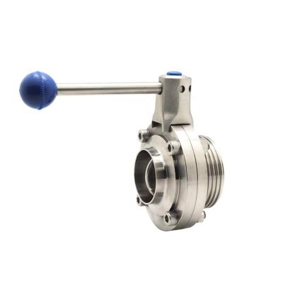 China General Butterfly Valve Price List Sanitary Stainless Steel 1 Inch 4 Inch Butterfly Valve for sale