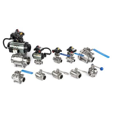China General 2 Inch Straight Type 4 Inch Stainless Steel Ball Valve Sanitary Thread Welding Ball Valve for sale