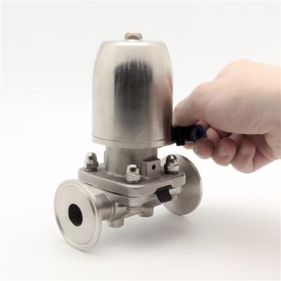 China General Sanitary Stainless Steel Mini One Way Diaphragm Pneumatic Valve for sale