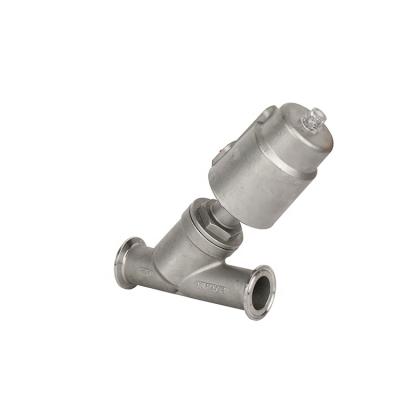 China Angle Seat Valve Clamp General Plastic Pneumatic Cutting Machine Stainless SS316L for sale