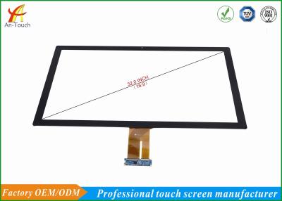 China painel de toque grande de vidro dianteiro de 2mm uma anti explosão de 32 polegadas para a máquina do jogo à venda