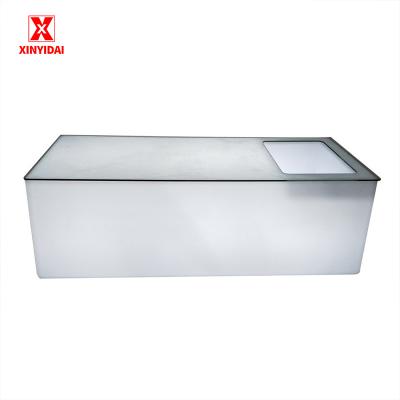 China Modern Night club luminous party plastic led lighting portable bar ice bucket table for sale