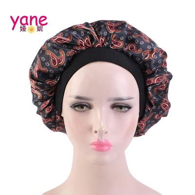 China Elastic Turban Stain Hood For Hair Print Round Nursing Turban For Woman for sale