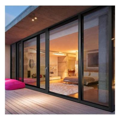 China Customized Color Design Aluminum Double Glass Sliding Door Frameless en venta