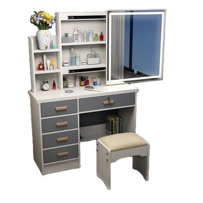 China Simples maquiagem para quarto espelho LED branco penteadeira prática multifuncional à venda