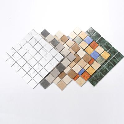 China Rustic Tiles Bathroom Wall Tiles Fit 12 Inch Waterproof Glazed Blue Ceramic Mosaic Backsplash Tile for sale