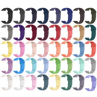 China Hot Selling Classic Silicone Sports Smart Watch Bands With Single Buckle For Apple Watch Series 1234567 SE ASC10066 for sale