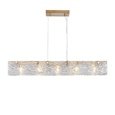 China Luxury Bright Bedrooms Staircase Traditional Italian Classical Music Styles Flush Mount Led Drops Rectangular Crystal Chandelier for sale