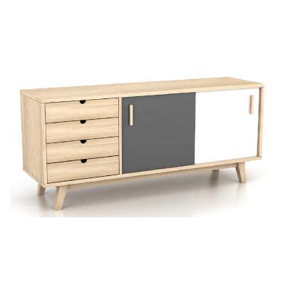 China New Modern Design Rubber Wood Backing Classic Minimalist With Door Side Cabinet for sale