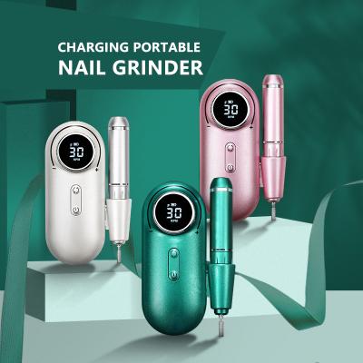 China Shell Hook Fashion Portable Rechargeable Electric Folder Nail Drill Machine 30000Rpm High Speed LCD Screen Protector E Large With Wholesale Price for sale