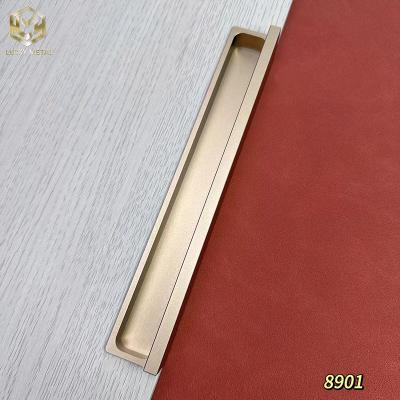 Chine Mécanisme de fermeture douce 100 mm Poignées de cabinet en aluminium avec conception ergonomique à vendre