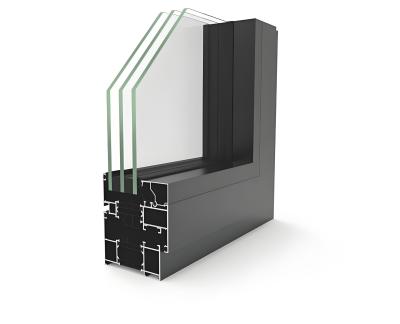 China 6063-T5 Aluminium Door Frame Profile With Reinforced Corner Joints for sale