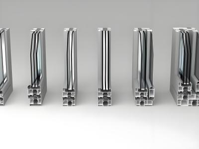 China Thermal Break Aluminium Door Frame Profile 50mm With Multi-Chamber Design for sale
