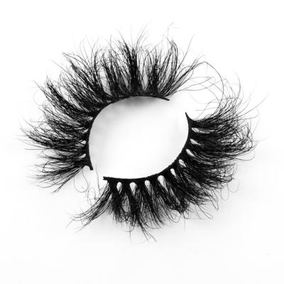 China Popular Factory Price Natural Eyelash False 3d Mink Lashes No Cruelty 25mm Silk Lashes With Customized Packaging Box for sale
