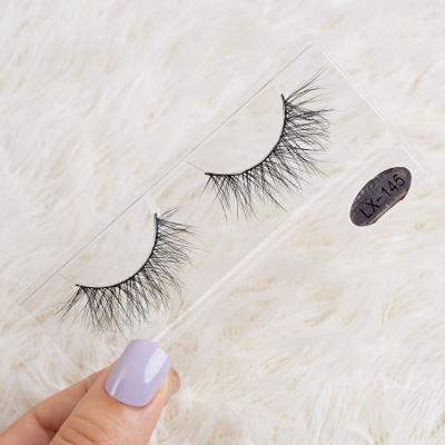 China Custom Made Soft 3d Natural Top Eyelashes Mink Strip Eyelashes from Grade 3d Mink Lashes Handmade Soft False 14mm to 22mm with package for sale