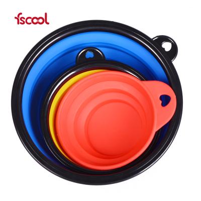 China Hot Sale Travel Pet Food Viable Portable Collapsible Bowl Silicone Slow Feeder Dog Bowl for sale