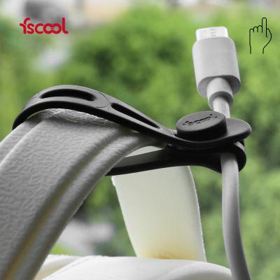 China High Quality Custom Logo Household Eco Friendly Reusable Silicone Cable Tie Rope Organizers Adjustable Eco-Friendly Multi-Use for sale