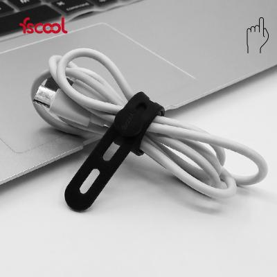 China Wholesale Creative Reusable Adjustable Soft Cord Organizers Factory Silicone Cable Tie Wrap Household Multi-Use Cable Organizer for sale