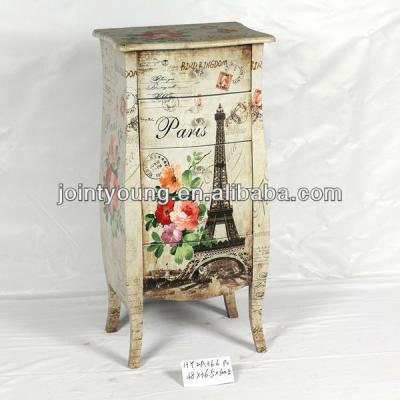 China Solid wood shabby chic drawer cabinet HY2A366 48*36.5*100.5cm for sale