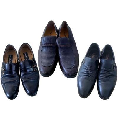 China Leather Upper Breathable Used Shoes Selling Whole Leather Shoes Toe Second Hand Shoes Men Led Causal Male Shoes for sale