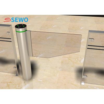 China Sistema de control de acceso biométrico de huellas dactilares, girosilla de puerta de barrera giratoria con lector de tarjetas en venta