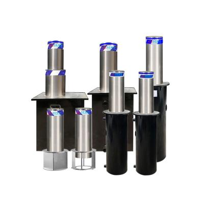 China High-Security Automatic Bollards Crash-Rated Hydraulic Rising Bollard with Manual Override Parking Barrier for sale