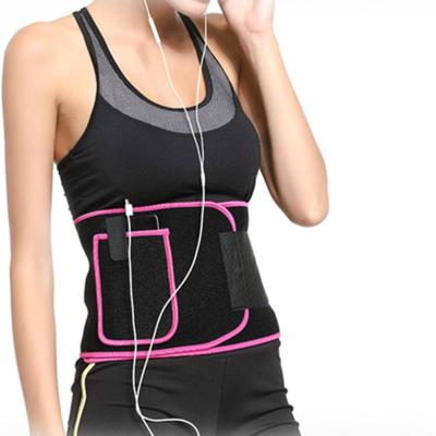China Hot SBR+OK fabric high quality pink yoga waist pad and black belt fitness belt sports sweat corset belt for sale