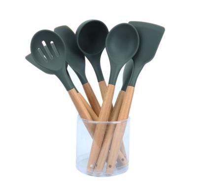 China Sustainable High Quality Funny Instrument Silicon Kitchen Utensil Set Baby Silicone Instruments for sale