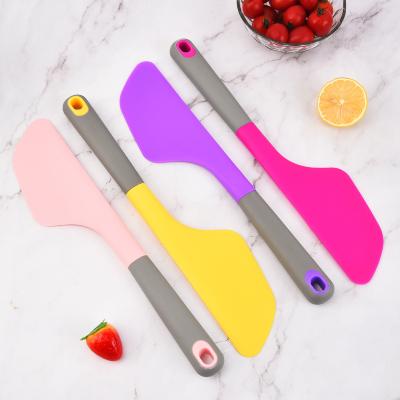 China Cake Kitchen Pancake Bowl Scraper Pastry Silicone Ice Cream Viable Baking Spatula for sale