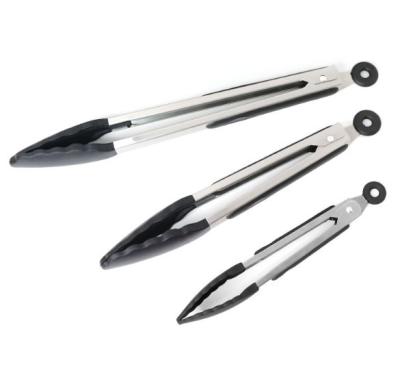 China Mini Portable Steak Staple Stainless Steel Food Tongs Portable Food Tongs Clip Clamp for sale