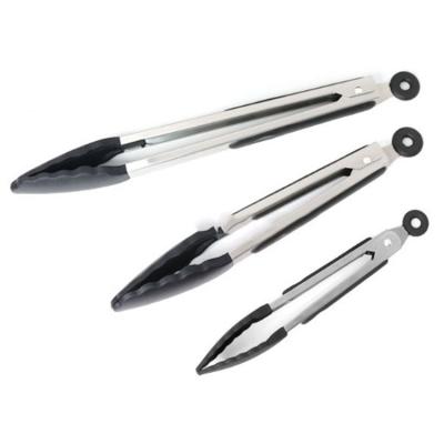 China Sustainable Handle Kitchen Utensil Set Silicone Cookware Set Nylon Food Tongs for sale