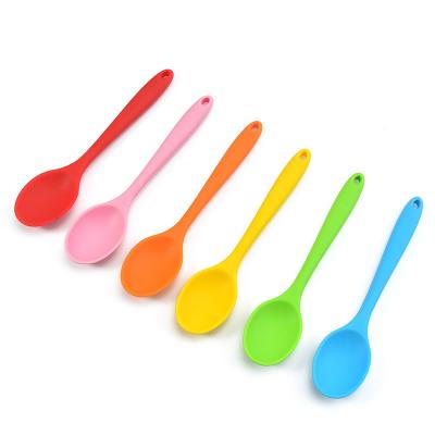 China Home Kitchen Nonstick Salad Cooking Spoon Silicone Serving Mixing Spoon for sale