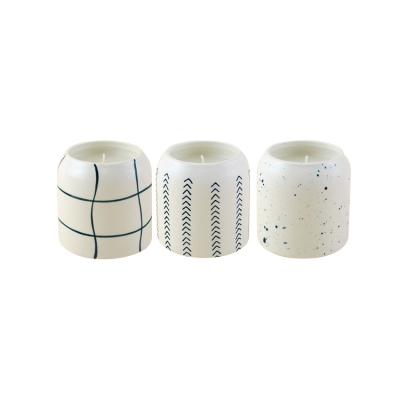 China Elergant Porcelain Texture China Manufacturer Factory Direct Sale Customizable Stick Candle Holder Ceramic Black for sale