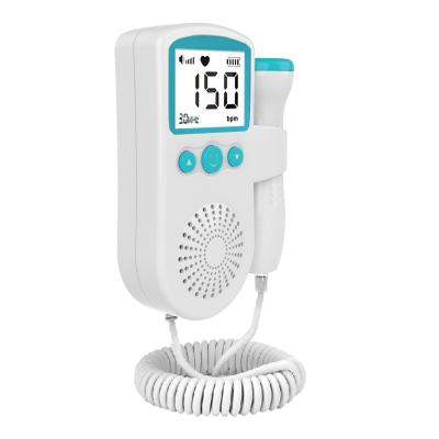 China Plastic Hot Selling Ultrasound Doppler Fetal Monitor Handheld Heart Rate Pocket Detector Baby Doppler Ultrasound Baby Monitor for sale