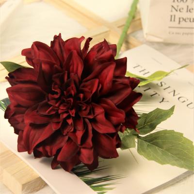 China Beautiful colorful wholesale artificial flower of oriental dahlia can be used for wedding photography and home decoration for sale