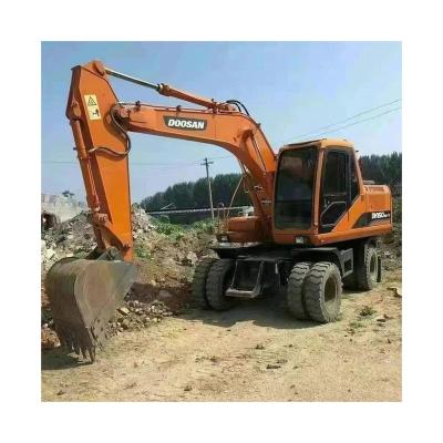 China Super Cheap South Korea Doosan 150W-7 210W-7 Wheeled Second Hand Excavator 0.55m ³ for sale