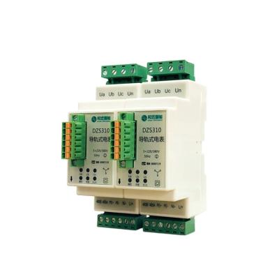 China Rail Mounted 3 Phase Communication CT KWH Electric Power Meter DZS310 for sale