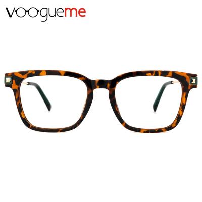 China Fashionable Luxury Mix Metal Big Frame Voogueme Glasses Fit Vintage Oversized Stylish Glasses For Ladies for sale