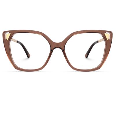 China Fashionable Hot Selling Stylish Designer Glasses Frames Women Cat Eye Acetate Quality Optical Glasses Frame for sale