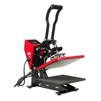 China Garment Shops Qike 1723 Cheap Price 15*15cm mini manual tablet print logo hot heat press machine for sale