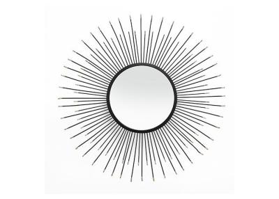 China Sunburst Dotted Metal Wall Art Mirror for sale