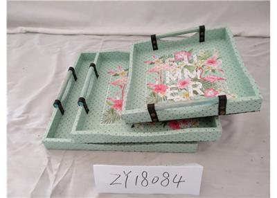 Chine Plateau en bois carré floral de nourriture du rectangle 67X5.5X86cm à vendre