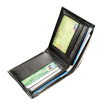 China Waterproof Factory Direct Sales Fashionable Money Clips Durable Black Brown Soft PU Leather Wallet for sale