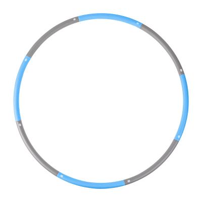 China Removable hot selling home gym weighted hula sponge hoops Blue grey fitness exercuse for adults weighted for sale
