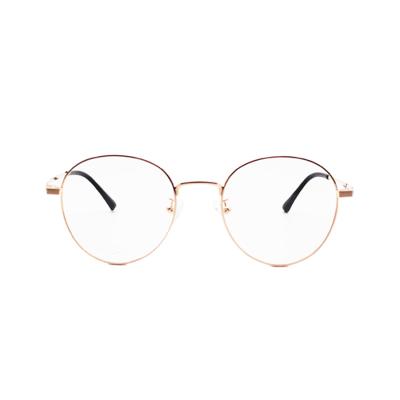 China Vintage High Quality Blue Custom Metal Fabrication High Definition Eyewear Anti Light Eyewear Optical Glass Frame Unisex for sale