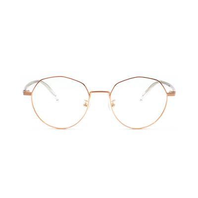 China Wholesale Classic Round Optical Glass Factory Price Metal Eyeglass Lightweight Frames Optical Sight for sale