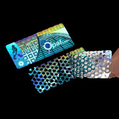 中国 Custom Plastic Anti Counterfeit Label Tamper Evident Security Holographic Stickers 販売のため