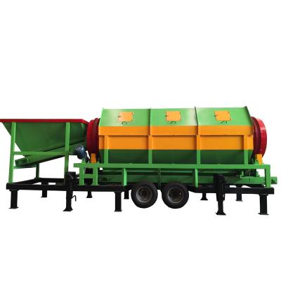 China Topsoil sand stone trommel compost screen equipment plant for sale
